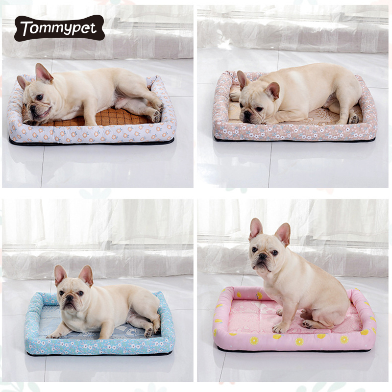 الصين لطيف الحديثة مربع مصمم قماش بارد رخيصة Cama مستلزمات الحيوانات الأليفة سرير الكلب لفصل الصيف