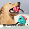 أمازون رائجة البيع غير قابلة للتدمير وغير سامة الكرة المطاطية الغذاء الاستغناء عن اللعب تنظيف الأسنان الكلب مضغ ألعاب الحيوانات الأليفة