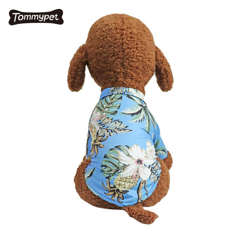 الجملة قمصان هاواي الكلب نمط القطن والكتان كلب كبير الملابس قميص القط قميص روبا الفقرة بيروس