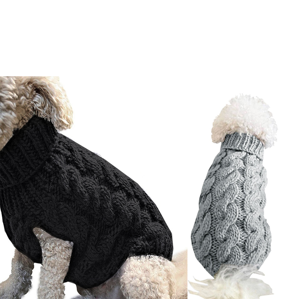 مصنع الجملة متعدد الألوان الدافئة الناعمة الشتاء الفاخرة محبوك الكشمير الحيوانات الأليفة متماسكة الكلب سترة الملابس للجرو