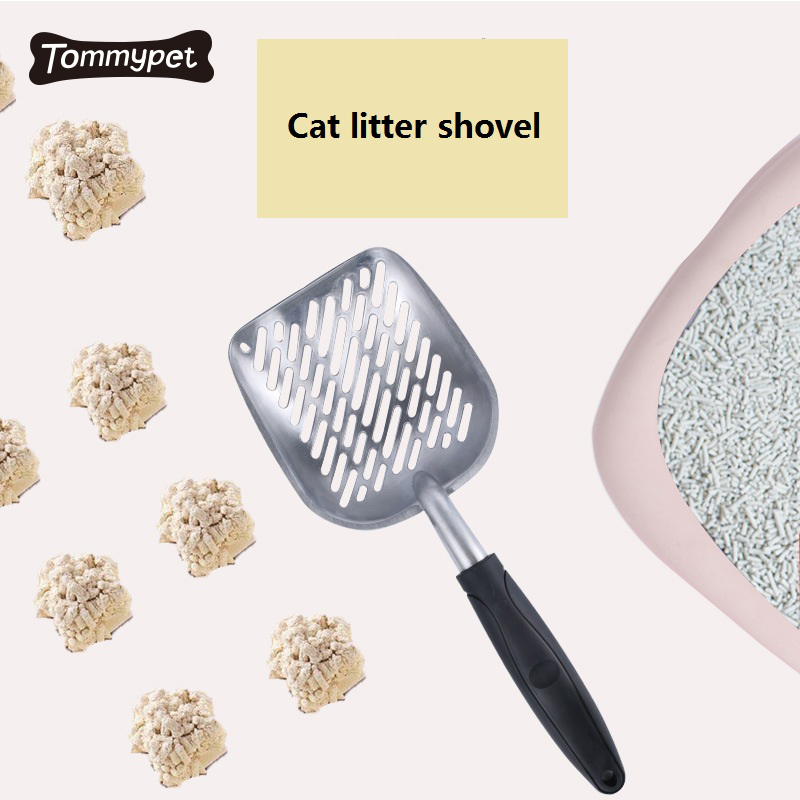 دائم سبائك الألومنيوم القط أنبوب تنظيف مجرفة فضلات القط مغرفة معدنية