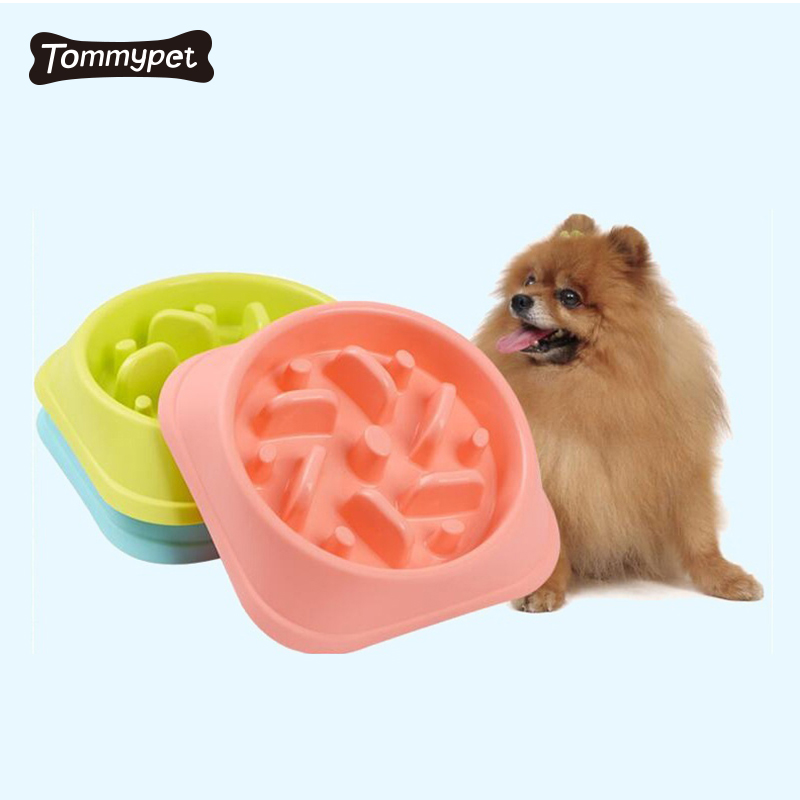 وعاء الحيوانات الأليفة حلوى اللون مكافحة بلع الكلب السلطانية بطيئة التغذية انتفاخ التفاعلية وقف الكلب السلطانية للأكل السريع
