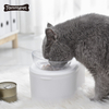 15 درجة شطبة غير قابلة للانزلاق تغذية الحيوانات الأليفة مزدوجة وعاء الماء حماية الرقبة وعاء القط